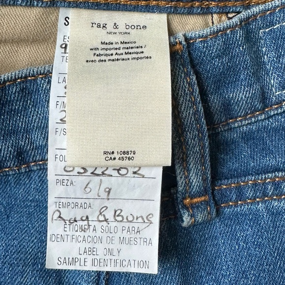 NWT rag & bone Maya High Rise Shorty Shorts Denim Size 25 Cuffed Jean - Picture 7 of 8